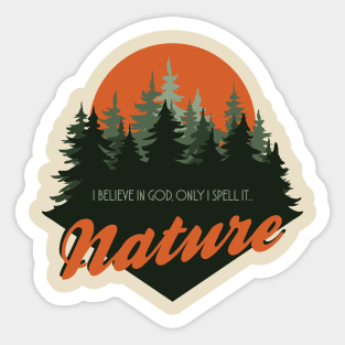 God=Nature Sticker